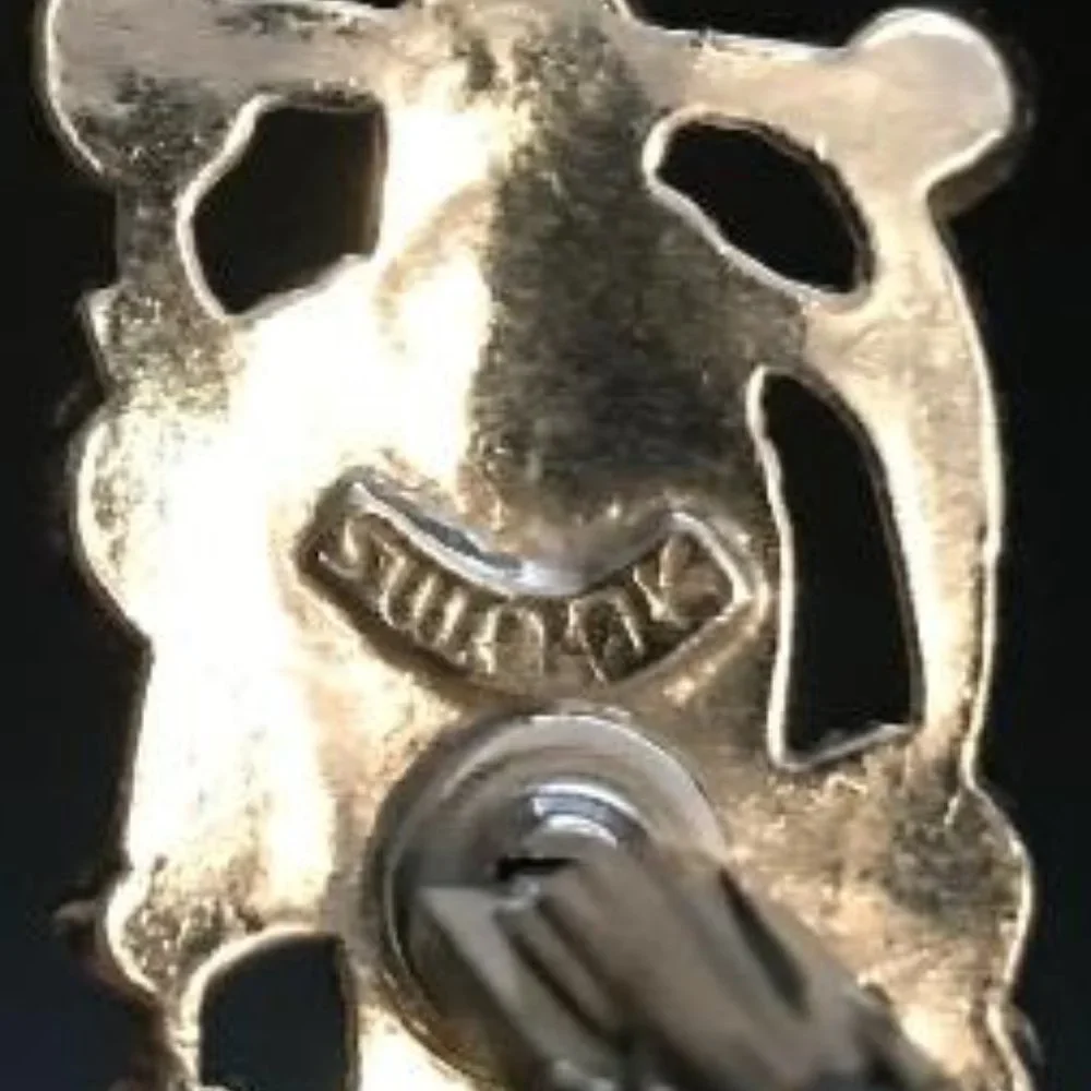 Vintage Swank Confucius Silver Tone Cuff Links